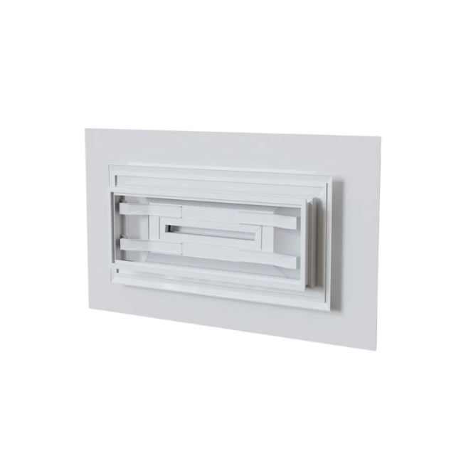 Baillindustrie - Grille soufflage Confort White - Photo produit arrière DIF400X150